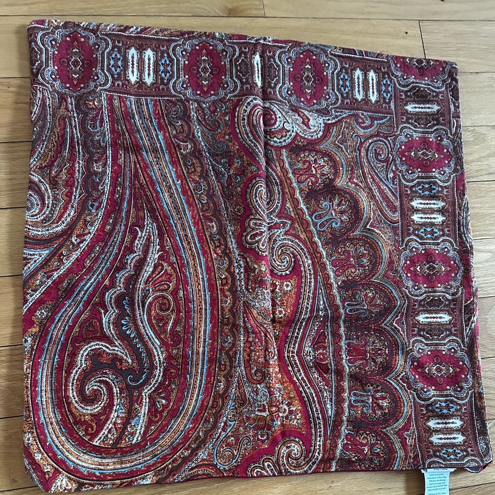 Pottery Barn multi colored paisley pillow covers